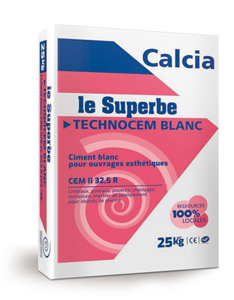 Ciment Blanc 25kg CEMII-32.5 CALCIA - remplacé par AGR0183